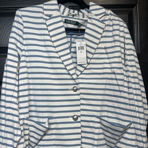 Ralph Lauren Blazer light blue and white top. Size:XL New with tag